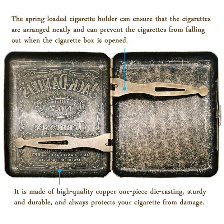 Cigarette Case Box Metal Retro 85mm King Size (18-20 Ca