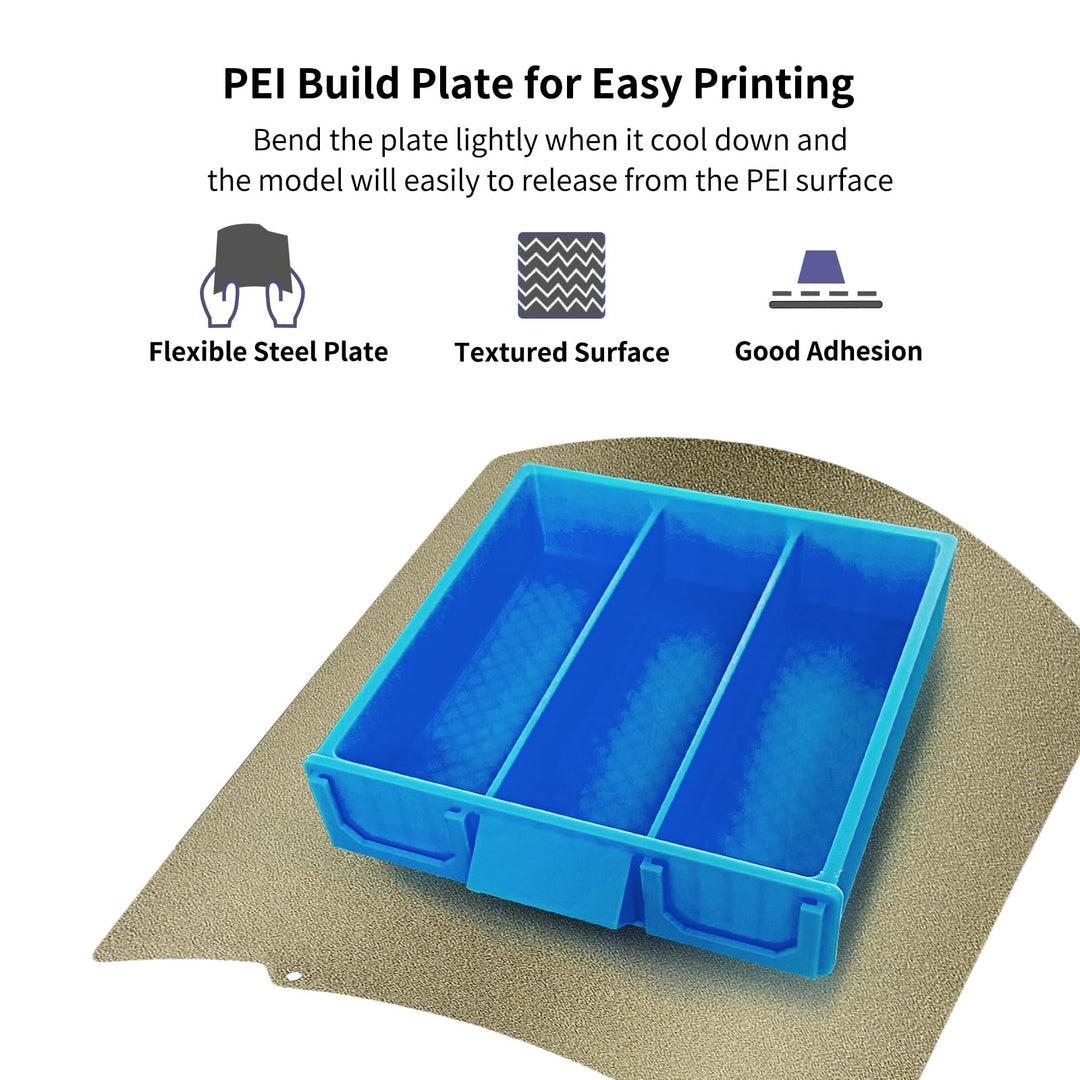 Textured PEI Sheet 235x235mm, Double Sided PEI Magnetic Builld Plate Flexible Print Sheet for Ender 3/3 Pro/Ender 3 V2/3 V2 Neo/3 Neo/3 S1/3 S1 Pro/3 Pro X/5/5 Pro/Neptune 2/3/3 Pro/4