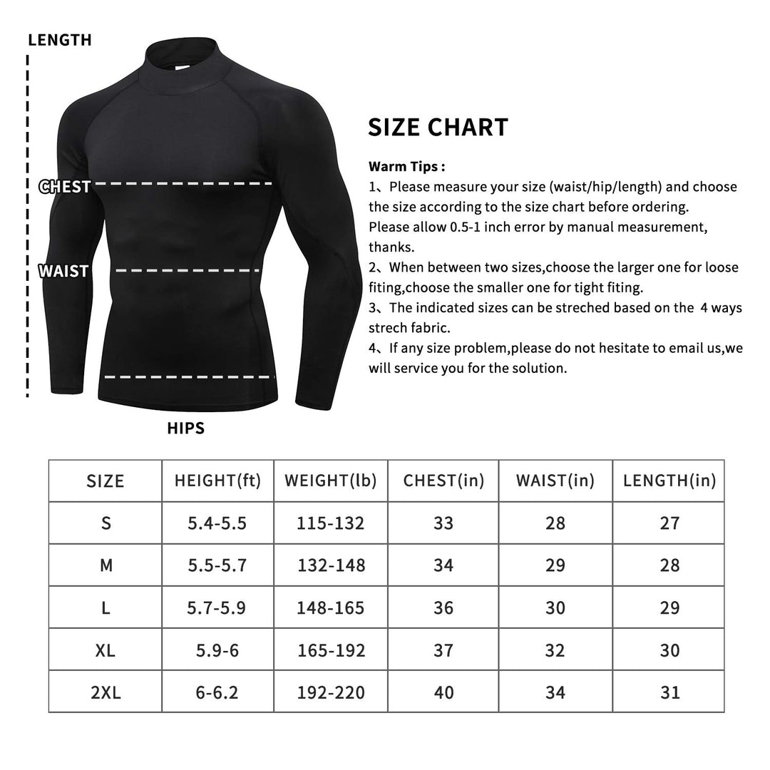Men&#39;s Compression Shirts Long Sleeve Athletic W