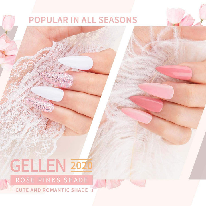 6 Pastel Colors: Gel Nail Polish Set 6 Pastel Colors, Long Lasting Manicure Kit