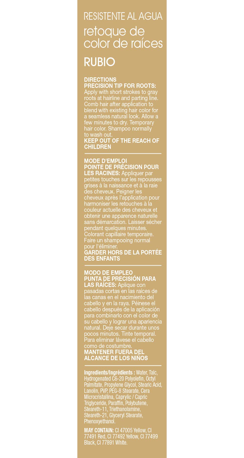 Waterproof Root Color Touch up - Blonde / Lt Brown