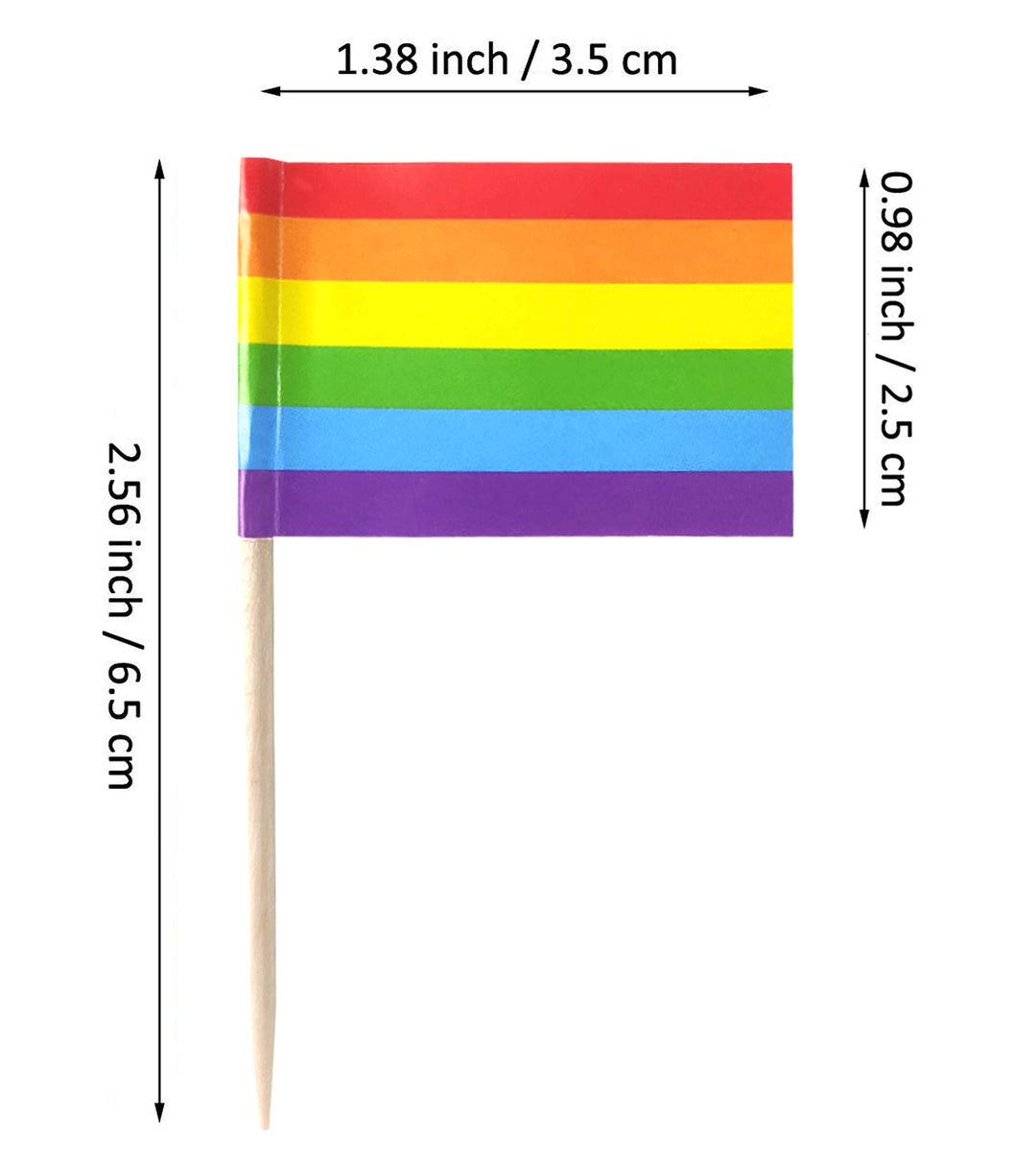 Rainbow Gay Pride Toothpick Flag LGBT Mini Small Transgender Trans Pride Flag Pan Bi Cupcake Topper Flags, 4 kinds, 200 pcs