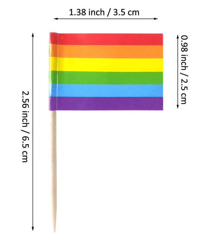 Rainbow Gay Pride Toothpick Flag LGBT Mini Small Transgender Trans Pride Flag Pan Bi Cupcake Topper Flags, 4 kinds, 200 pcs