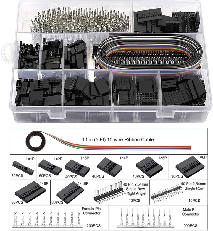 Qibaok Crimping Tool Kit Ratcheting Crimper with 1550PC