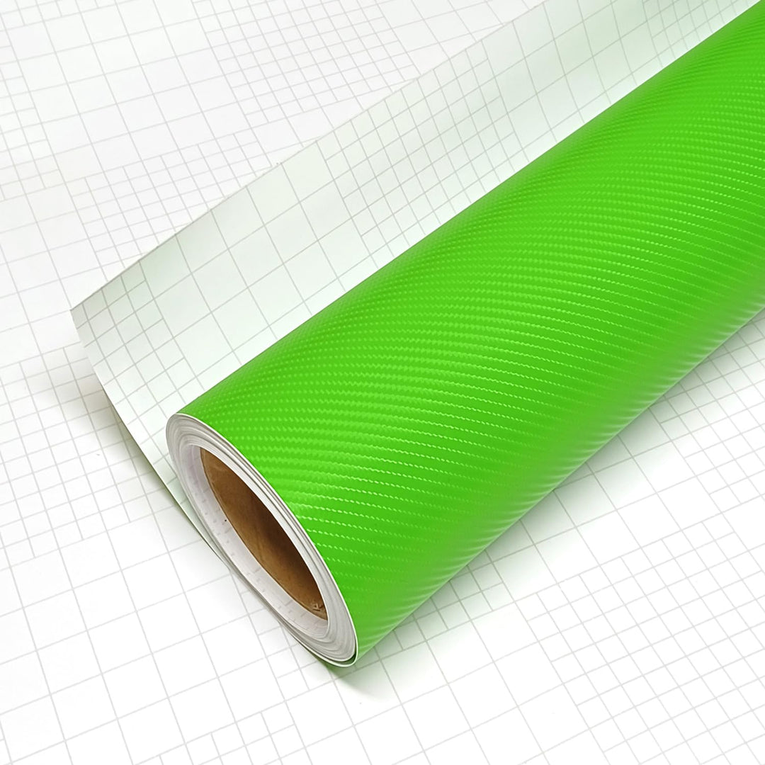 DIYAH 4D Green Carbon Fiber Vinyl Wrap Sticker with Air