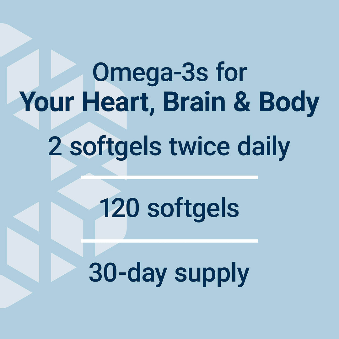 Super Omega-3 (Fish Oil) Plus EPA/DHA With Sesame Lignans, Olive Extract, Krill and Astaxanthin (Packaging May Vary), Lemon, 120 Count