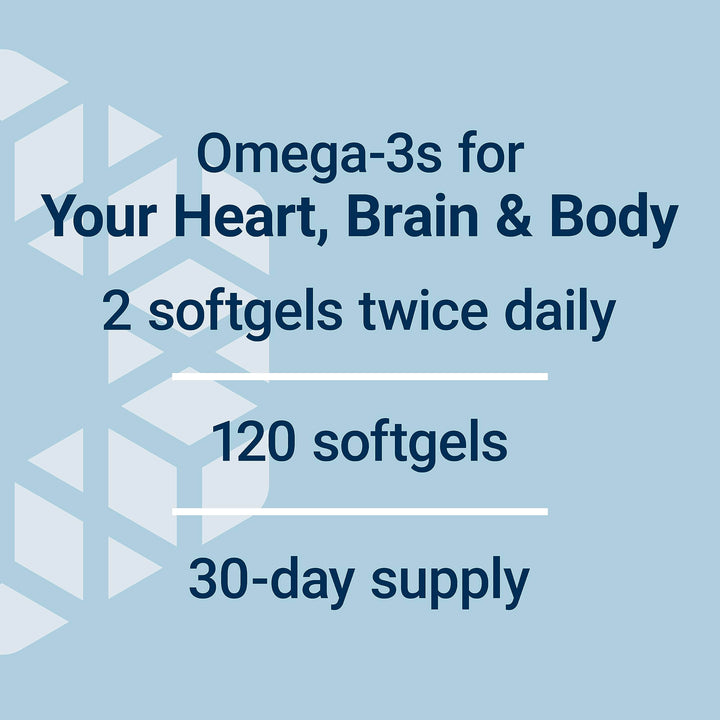 Super Omega-3 (Fish Oil) Plus EPA/DHA With Sesame Lignans, Olive Extract, Krill and Astaxanthin (Packaging May Vary), Lemon, 120 Count