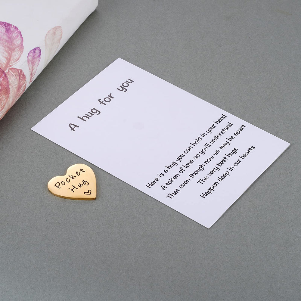 Cute Little Heart Pocket Hug Token & Gift Card - Isolation NHS Social Distancing Thinking of You Love Gift For Family and Friends