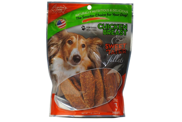 Chicken Breast &amp; Sweet Tater Fillets (1lb.) - Naturally Nutricious Dog Treats
