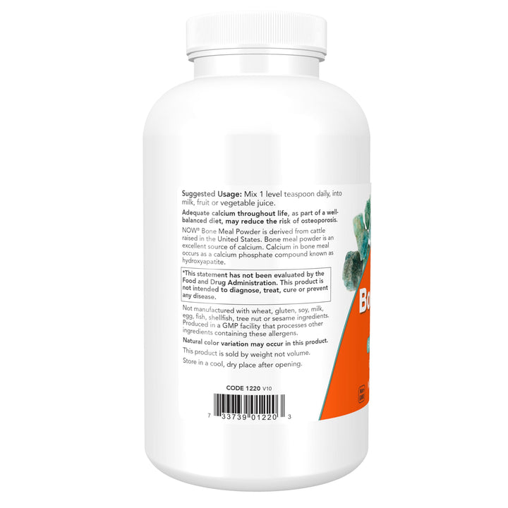 NOW Supplements, Bone Meal Powder with Calcium Carbonat