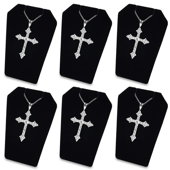 MOOCA 6 Pcs Set Black Velvet Mini Earring Stand, Jewelr