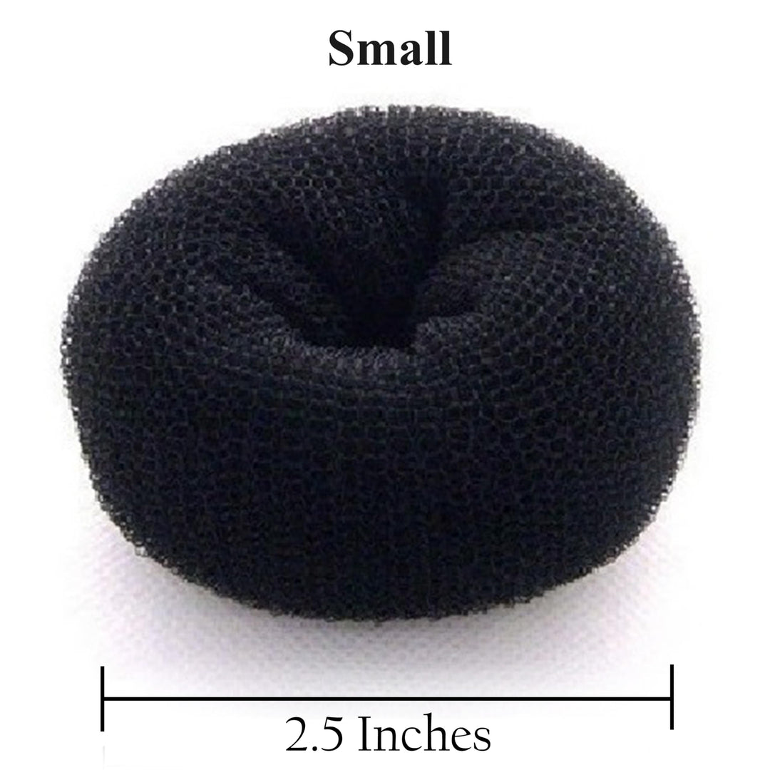 - Chignon Hair Donuts Ring Style Bun Maker (Small, Black)