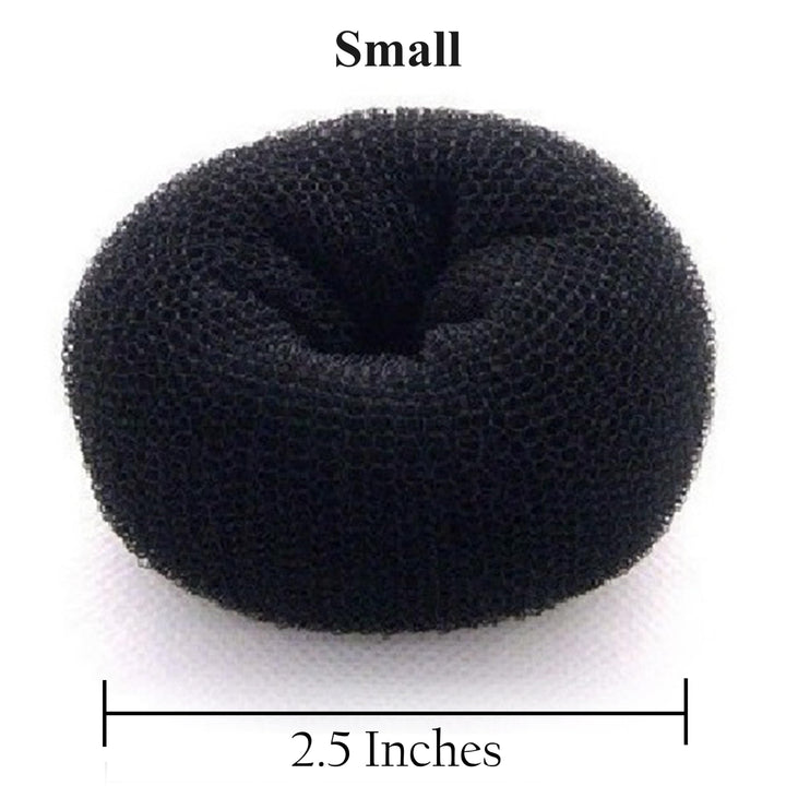 - Chignon Hair Donuts Ring Style Bun Maker (Small, Black)