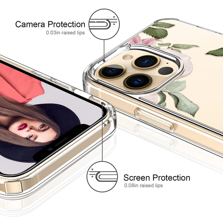 ICEDIO for iPhone 13 Pro Case with Screen Protector,Sli