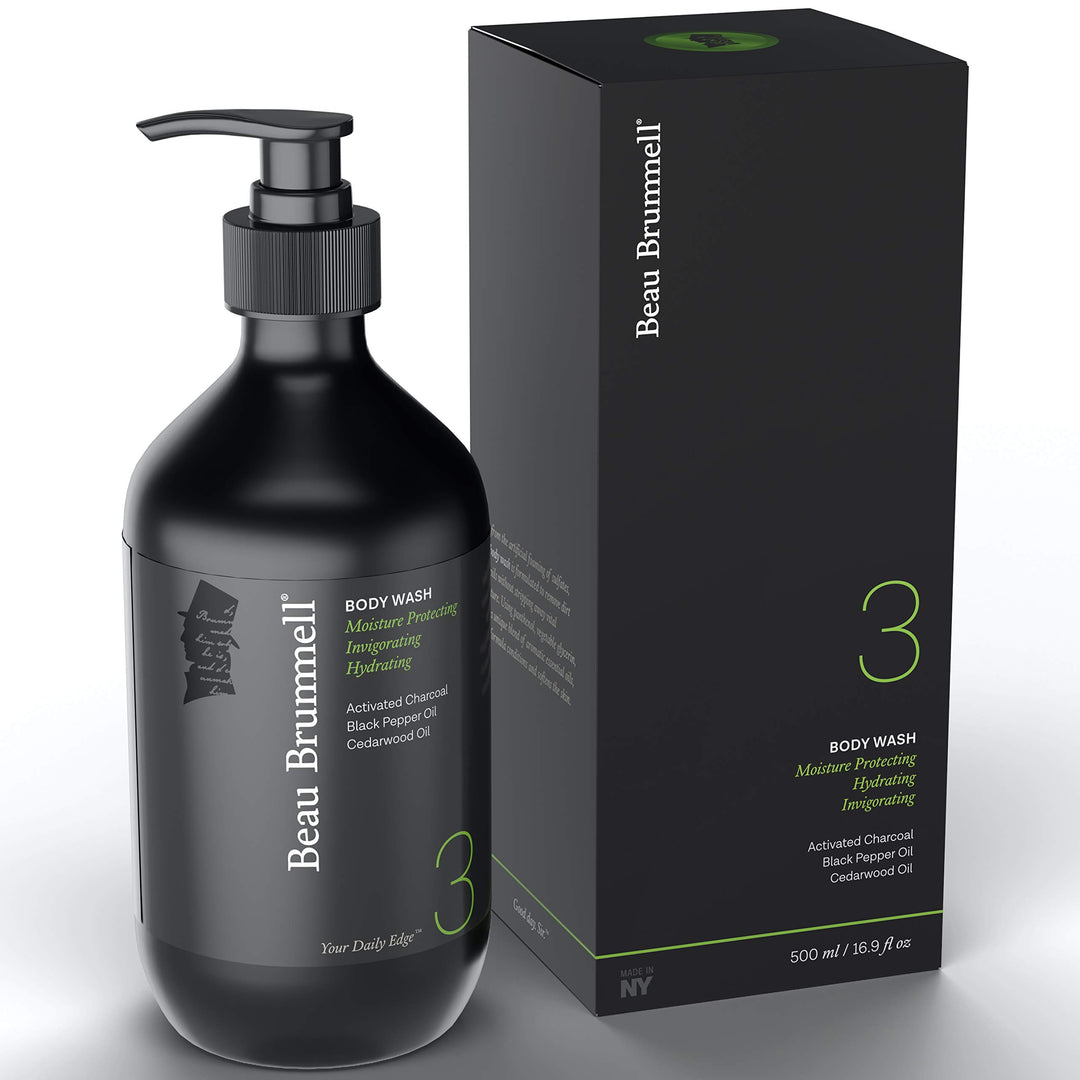 Daily Hydrating Body Wash for Men | A Luxury Daily Body Wash Formulated to Remove Dirt and Oils Without Stripping Away Vital Moisture | Large 16.9 OZ Bottle | Made in USA