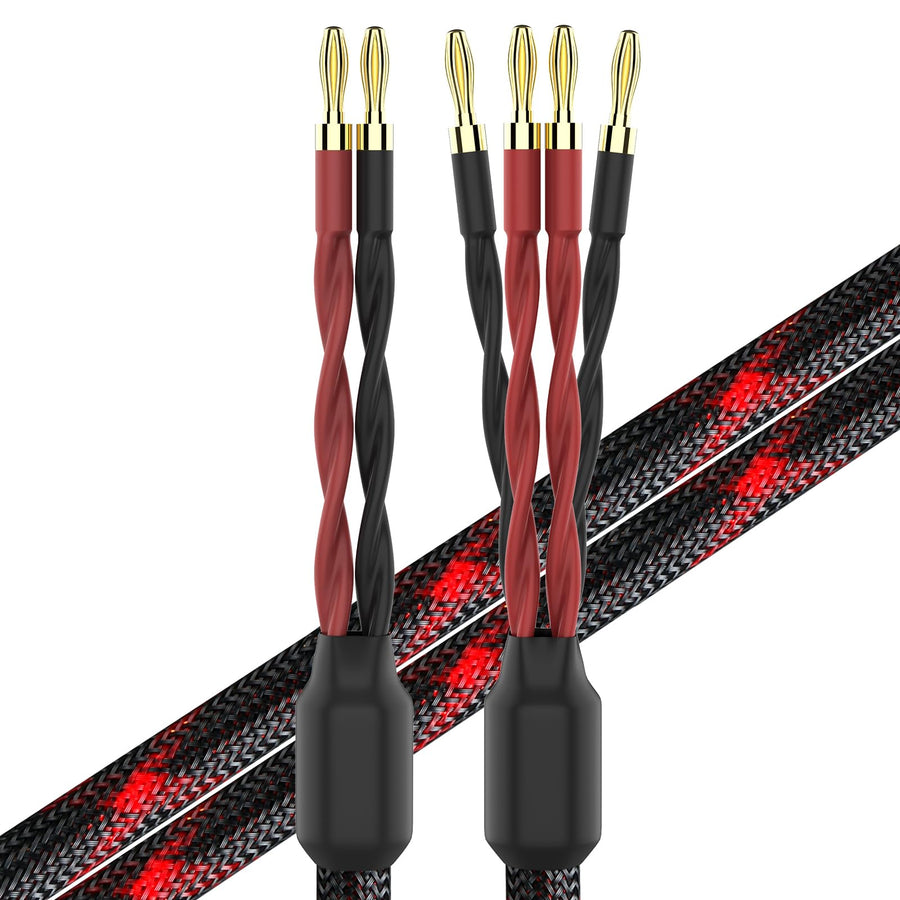 k4B-2B Bi-Wire Speaker Cable (2 Banana Plugs - 4 Banana