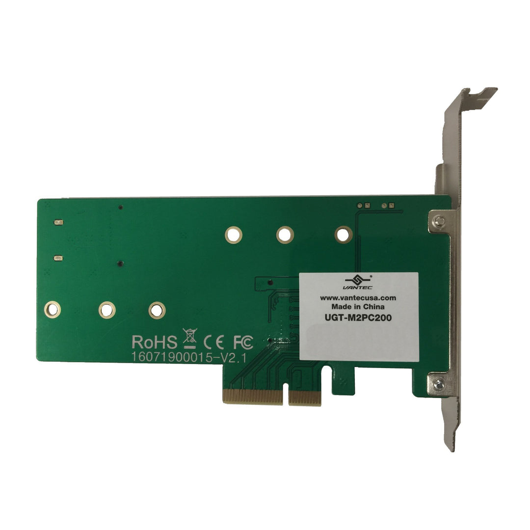 M.2 NVMe + M.2 SATA SSD PCIe x4 Adapter (UGT-M2PC200), Green