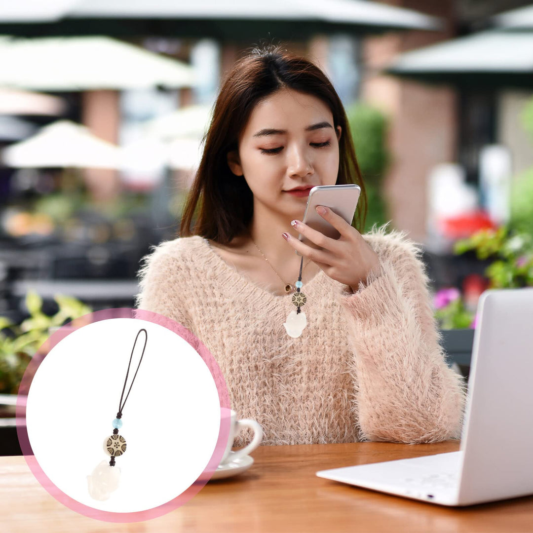 Hemobllo Cell Phone Strap Cartoon Fox Phone Charm Key C