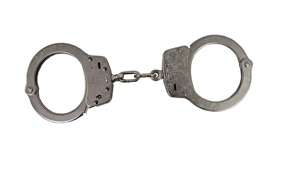 Smith &amp; Wesson M100-1 Chain Handcuffs, Nickel Plated
