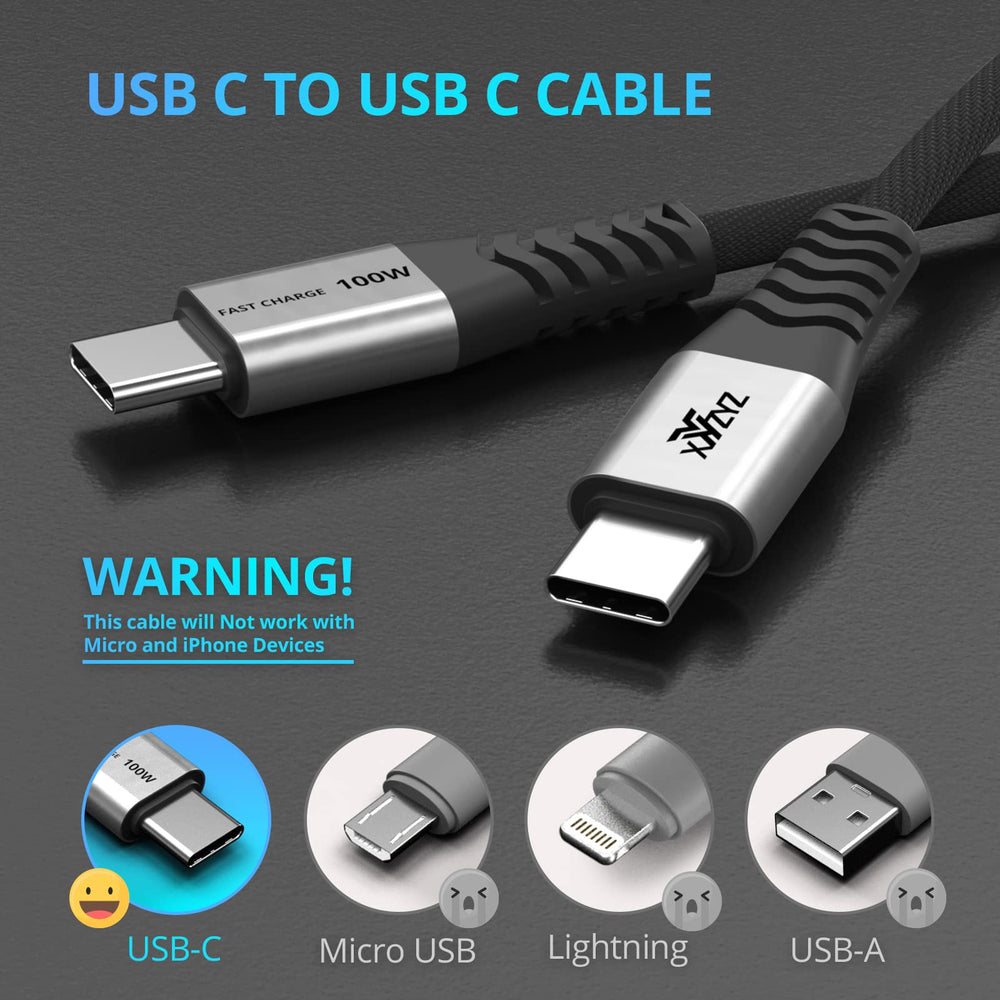 XYYZYZ USB C to USB C Cable 100W US BC to USB C Fast Ch