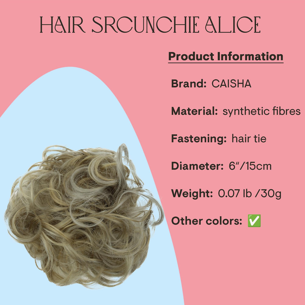 light bonde 25H101 : PRETTYSHOP Scrunchie Scrunchy Bun Up Do Hair piece Hair Ribbon Ponytail Extensions Wavy Curly or Messy light bonde 25H101