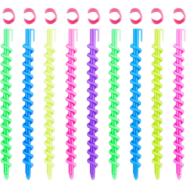 40 Pieces Hair Perm Rod Spiral Rod Plastic Long Barber Hairdressing Styling Curling Perm Rod Hair Rollers Salon Tools for Women