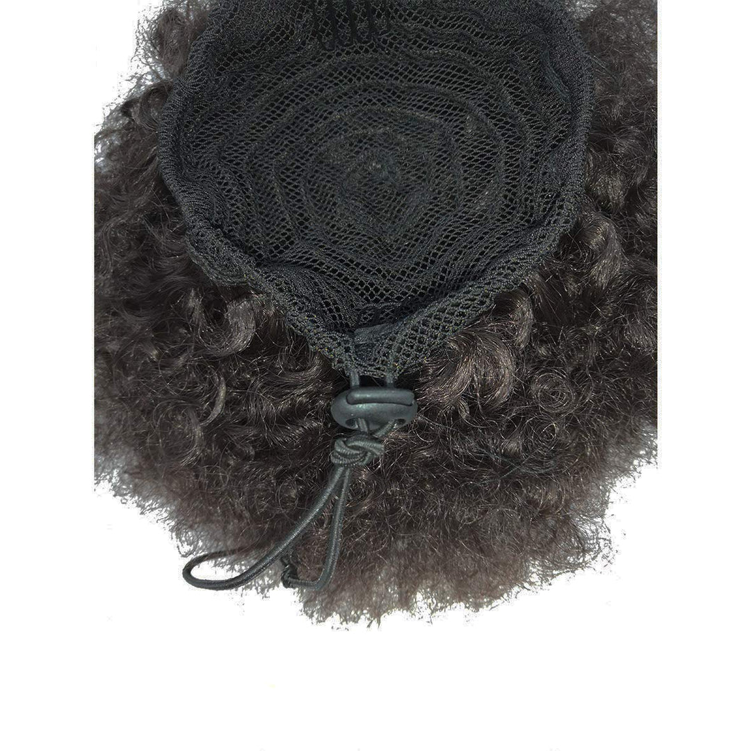 Afro Short Puff Ponytail Afro Puff Drawstring Ponytail Scrunchie Scrunchy Updo hairpieces hair piece Short Afo Kinky Curly Ponytail Hair Extensions (Colour 4#)
