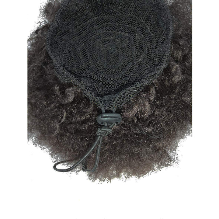 Afro Short Puff Ponytail Afro Puff Drawstring Ponytail Scrunchie Scrunchy Updo hairpieces hair piece Short Afo Kinky Curly Ponytail Hair Extensions (Colour 4#)