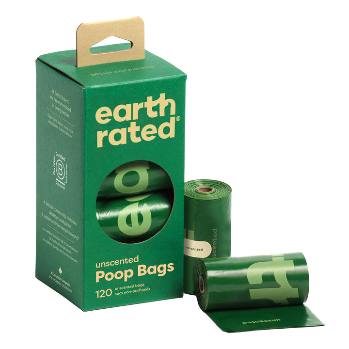 Poop Bags for Dogs Guaranteed Leak Proof and Extra Thick Waste Bag Refill Rolls, Unscented, 120 Count