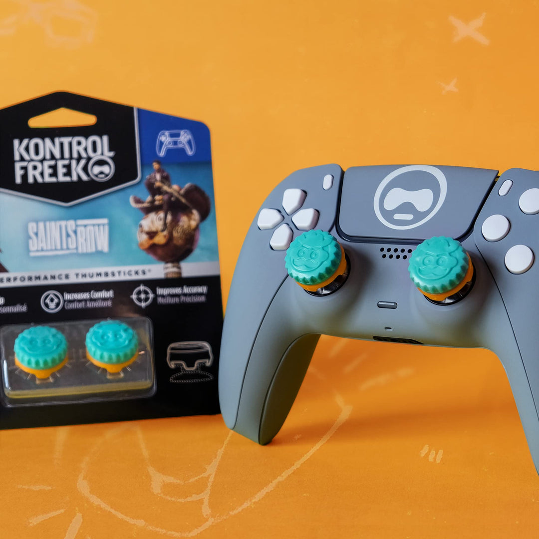 Saints Row Performance Thumbsticks for Playstation 5 (PS5) and Playstation 4 (PS4) | 2 Mid-Rise, Hybrid