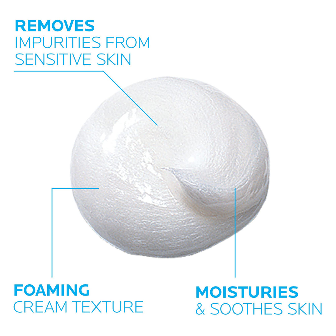 Toleriane Purifying Foaming Cream Cleanser for Oily Skin, Daily Face Wash with Ceramides and Niacinamide, Oil-Free, Fragrance Free