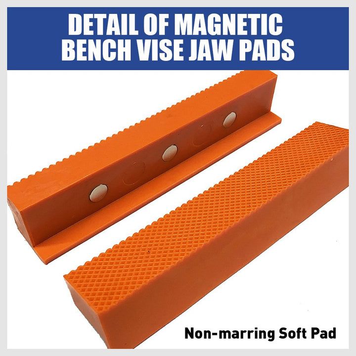 Vise Jaws, 6 Magnetic Retention Vice Jaw Pads, Universal Vise Soft Jaws