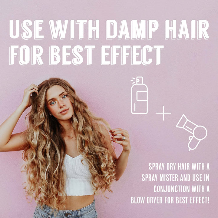 Self Grip Extra Large and Jumbo Hair Rollers with Clips | Hair Rollers for Long Hair | 36 pcs Set - 24 Rollers &amp; 12 Duckbill Clips – Violet &amp; Mint