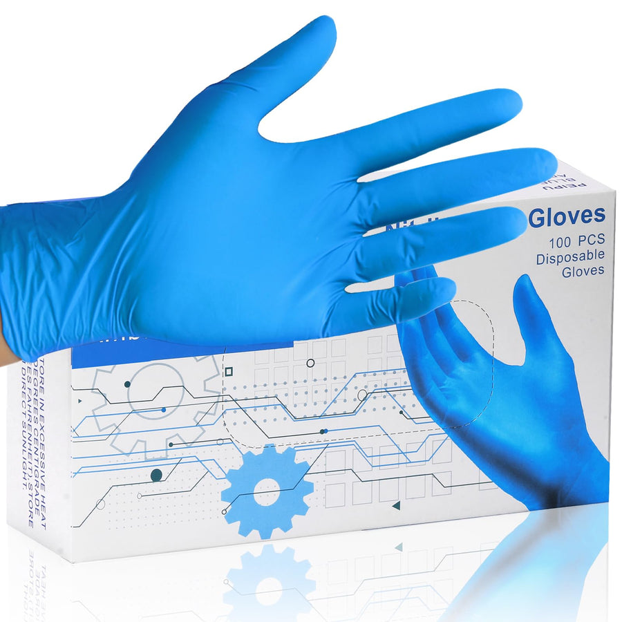 PEIPU Nitrile Gloves Disposable Gloves(Small, 100-Pack)