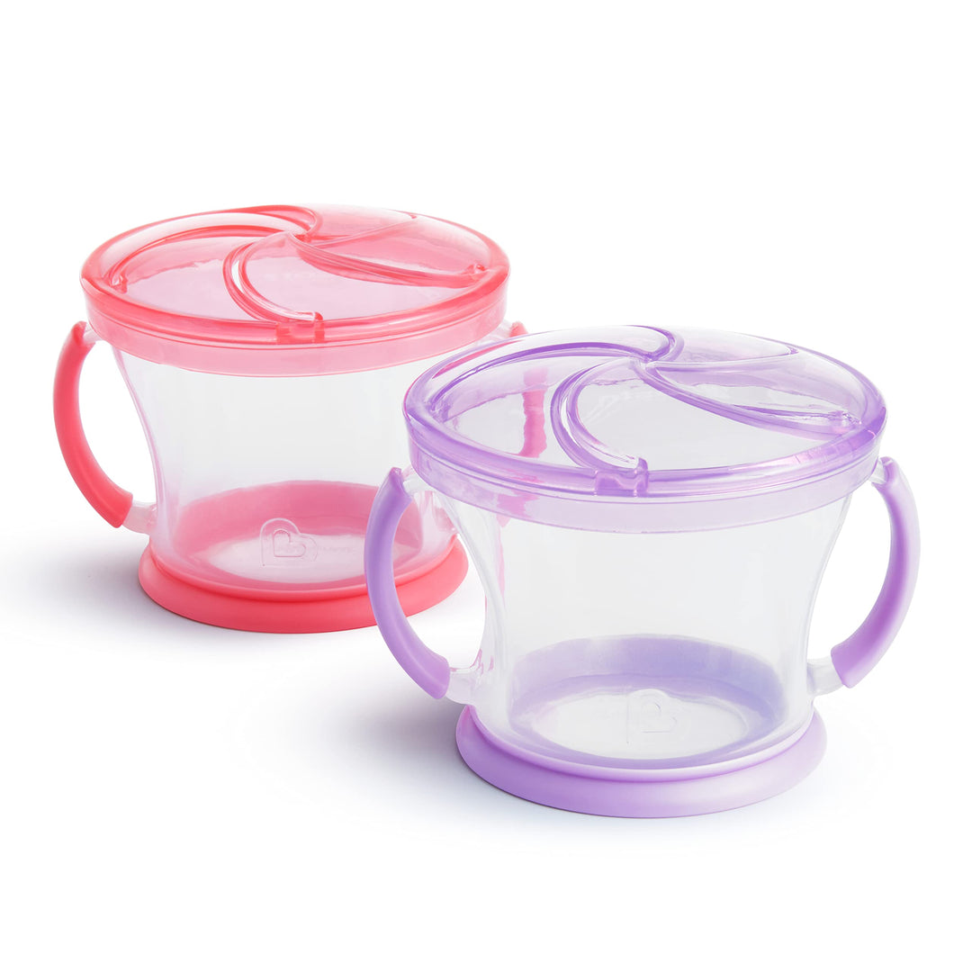 ® Snack Catcher® Toddler Snack Cups, 2 Pack, Pink/Purple