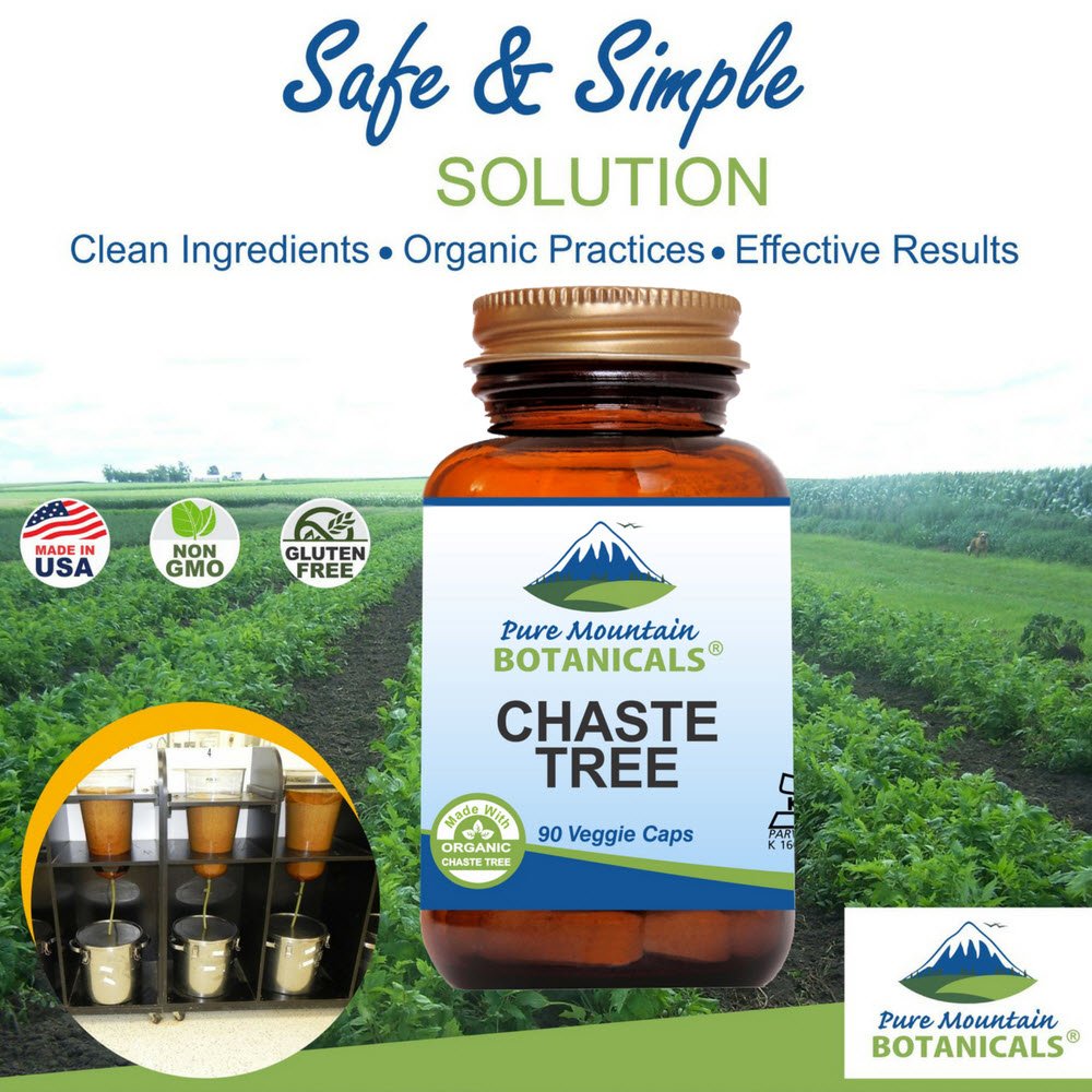Pure Mountain Botanicals Chaste Tree Berry Capsules - K