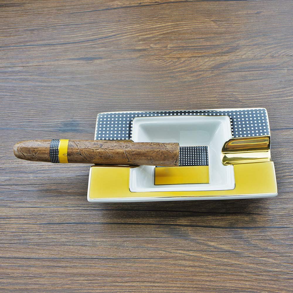 Cigar Ashtray Cigarettes Large Rest Outdoor Cigars Ashtray for Men travel/Patio/Outside/Indoor Ashtray