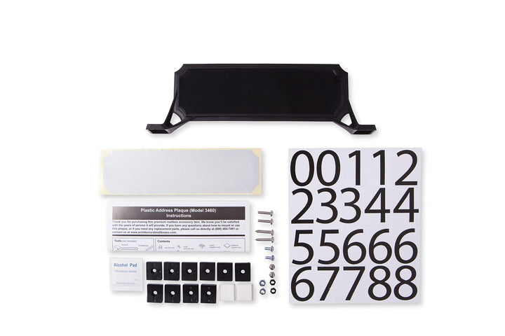 Architectural Mailboxes 3460B Manhattan Address Plaque, Small, Black