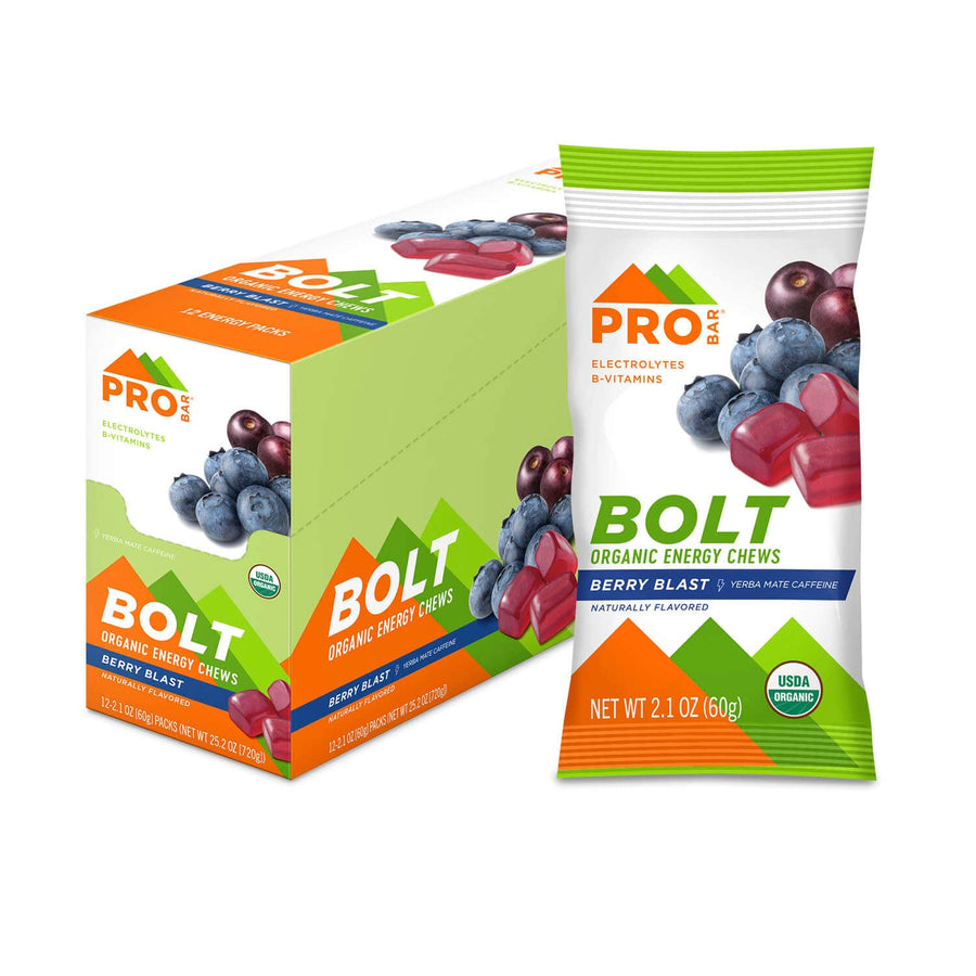 853152100537 Sleeve Bolt Organic Energy Chews - Berryblast With Caffeine