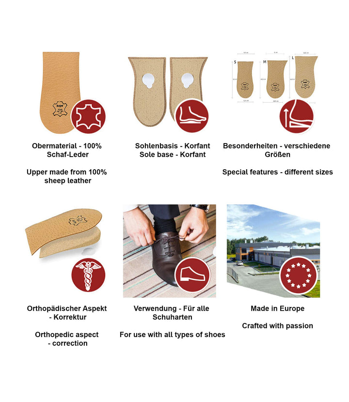 1 x Heel Raise, Heel Lift Elevator, Heel Pad, Orthotic 