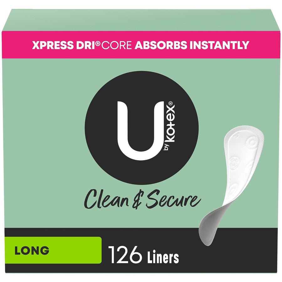 U by Kotex Lightdays Panty Liners, Long, Unscented, 126