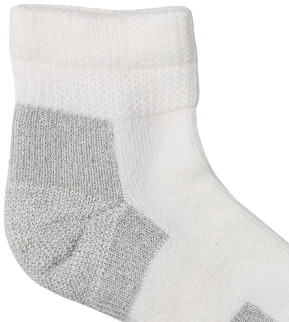 Unisex-Adult JMX Maximum Cushion Ankle Running Socks, White, Medium
