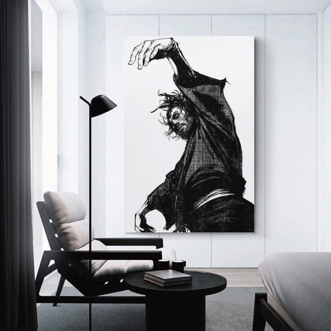 Vagabond Miyamoto Musashi Poster Canvas Wall Art Painting Posters Decoration Room Decor Unframe 12x18inch(30x45cm)