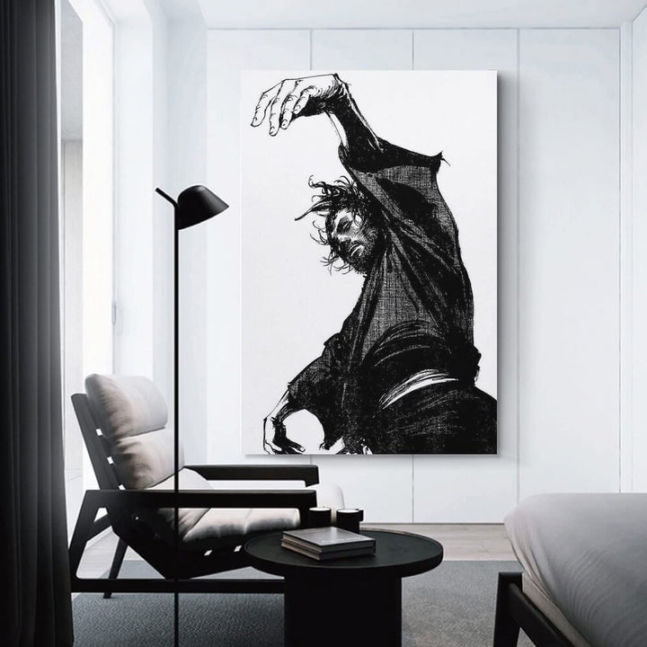 Vagabond Miyamoto Musashi Poster Canvas Wall Art Painting Posters Decoration Room Decor Unframe 12x18inch(30x45cm)