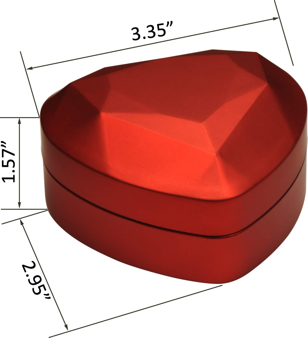 LED Red Double Couple Ring Box for Wedding, Engagement, Proposal, Birthday, Father&#39;s Day, Christmas...Luxury Heart Shaped Design LED Ring Jewelry Gift Box with Light for Women for Girls for Men