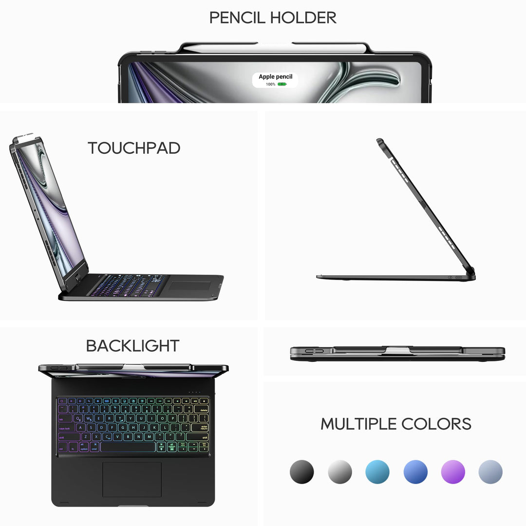edaiser Swivel Keyboard Case for Apple iPad Pro 12.9 in