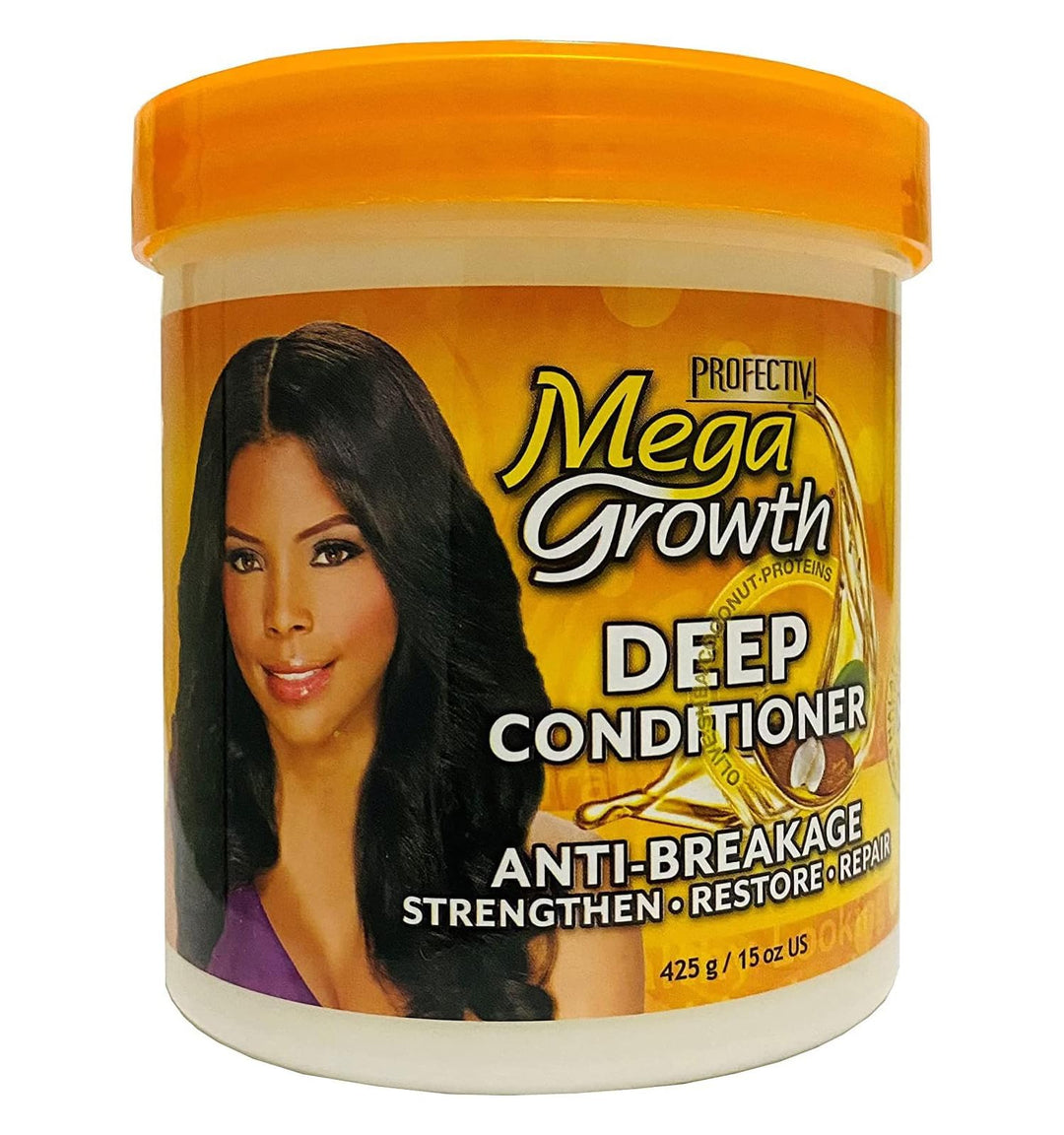 Mega Growth Anti-Breakage Strengthening Deep Conditioner - Hydrating Hair Mask, Restores &amp; Repairs Damaged Fragile Hair, Revitalizes, Renews, Protects From Damage, Restores Softness &amp; Shine, 15 oz.