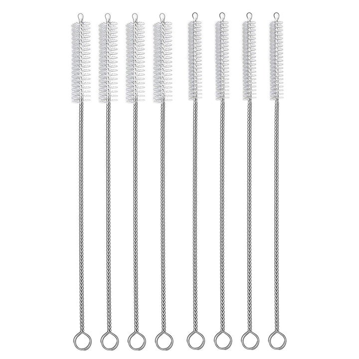 Hiware Drinking Straw Brush Set, 4-piece 7.6 x 8 mm Cleaner for Stainless Steel Tumbler Straws and 4-piece 7.6 x 10 mm Cleaner for Glass Smoothie Straws