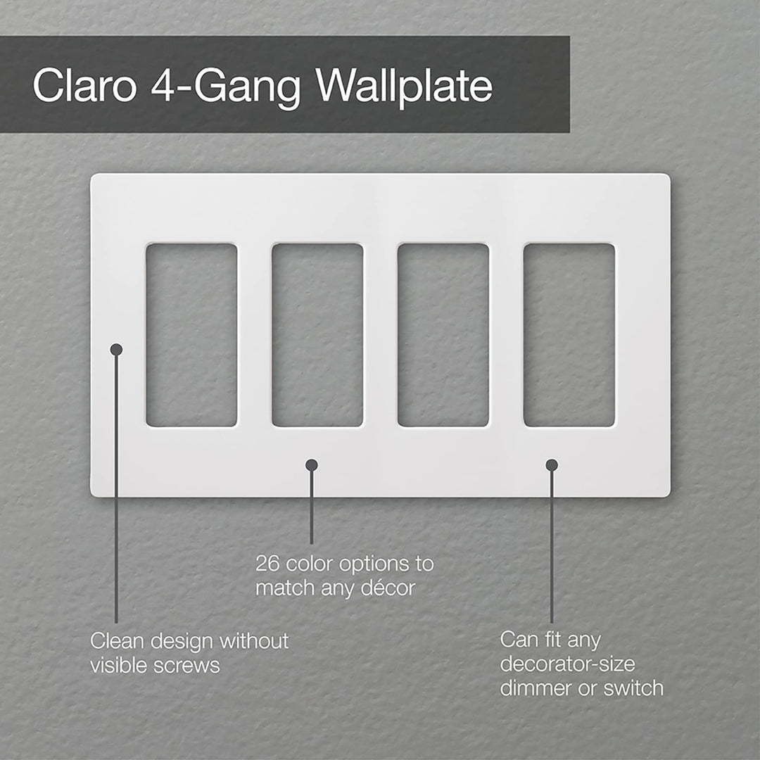 Midnight, 1 Pack : SC-4-MN Satin Colors 4-Gang Wallplate, Midnight