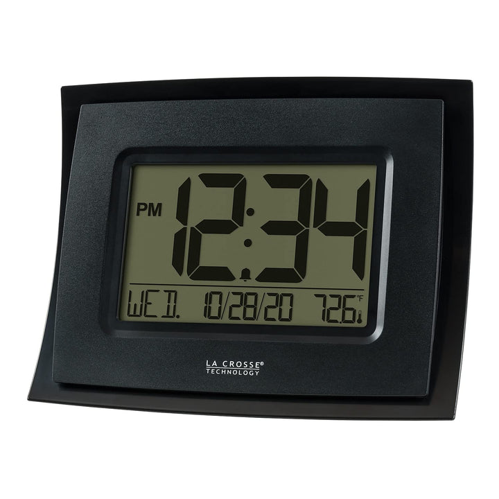 La Crosse Technology WT-8002U-B-INT Digital Black Clock